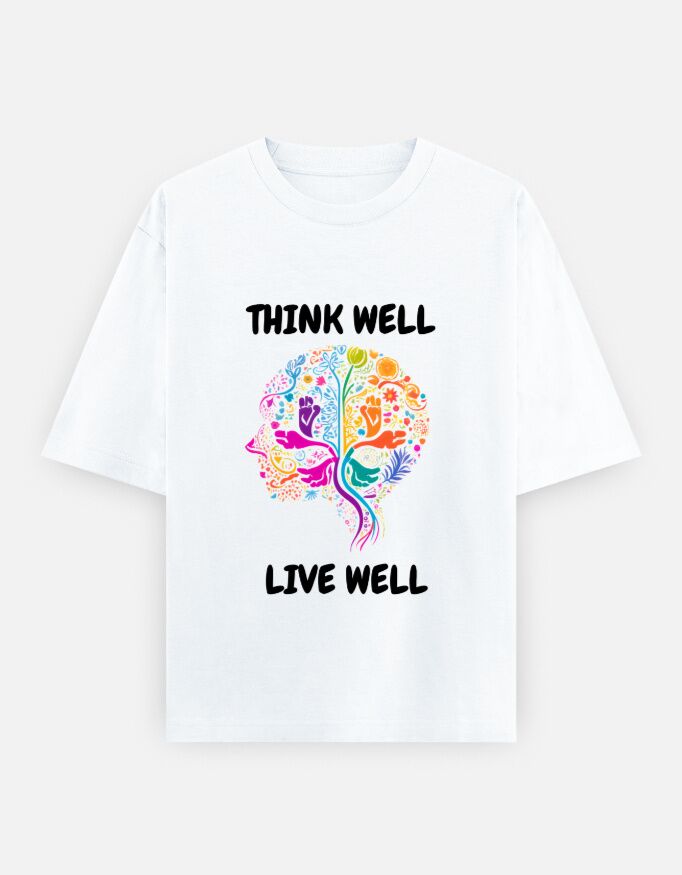 Think Well Live Well Unisex Oversized Classic T-Shirt - Image 14