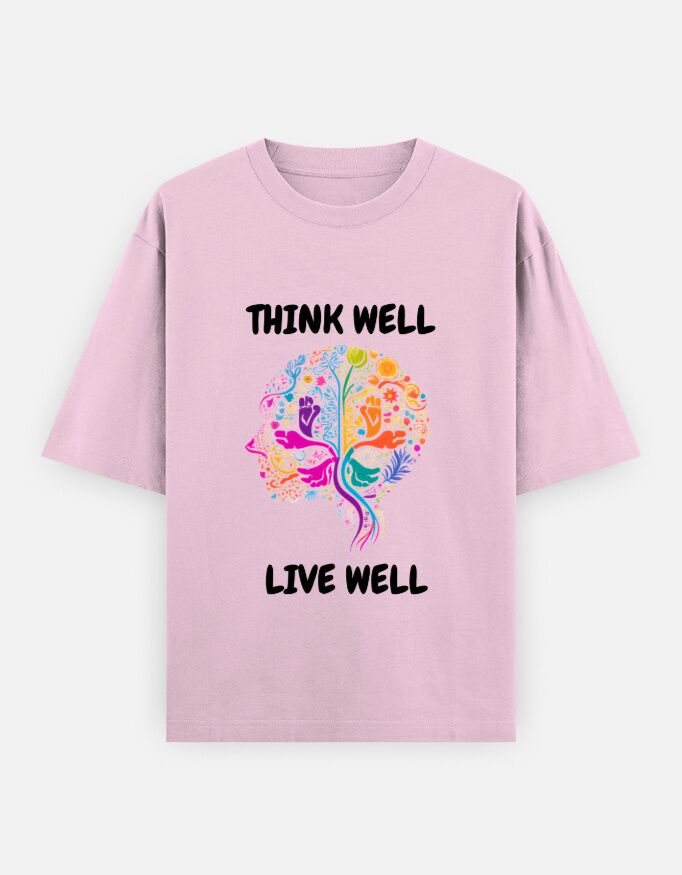 Think Well Live Well Unisex Oversized Classic T-Shirt - Image 12