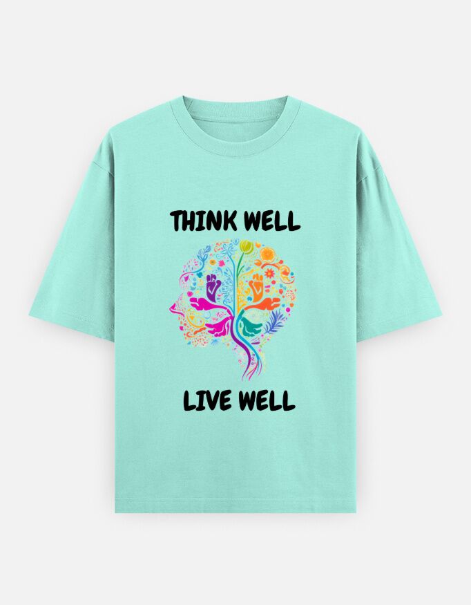 Think Well Live Well Unisex Oversized Classic T-Shirt - Image 10