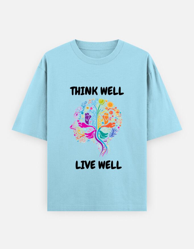 Think Well Live Well Unisex Oversized Classic T-Shirt - Image 9