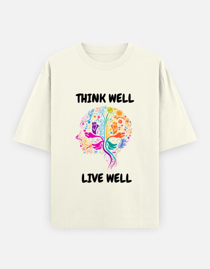 Think Well Live Well Unisex Oversized Classic T-Shirt - Image 8